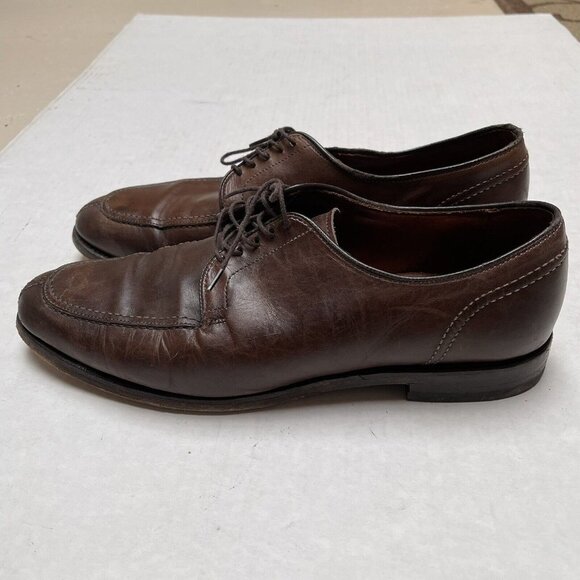 Allen Edmonds Oxfords Shoes Mens 9 D Brown Leather Split Toe Made in USA Lace up main image 15